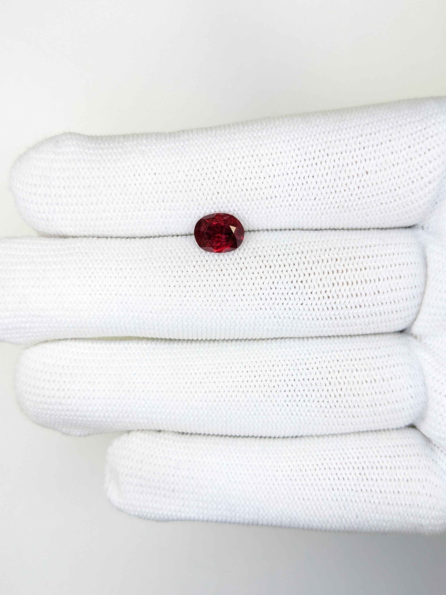 1.94 Carats Oval Cut Heat Red Ruby Loose Gemstone