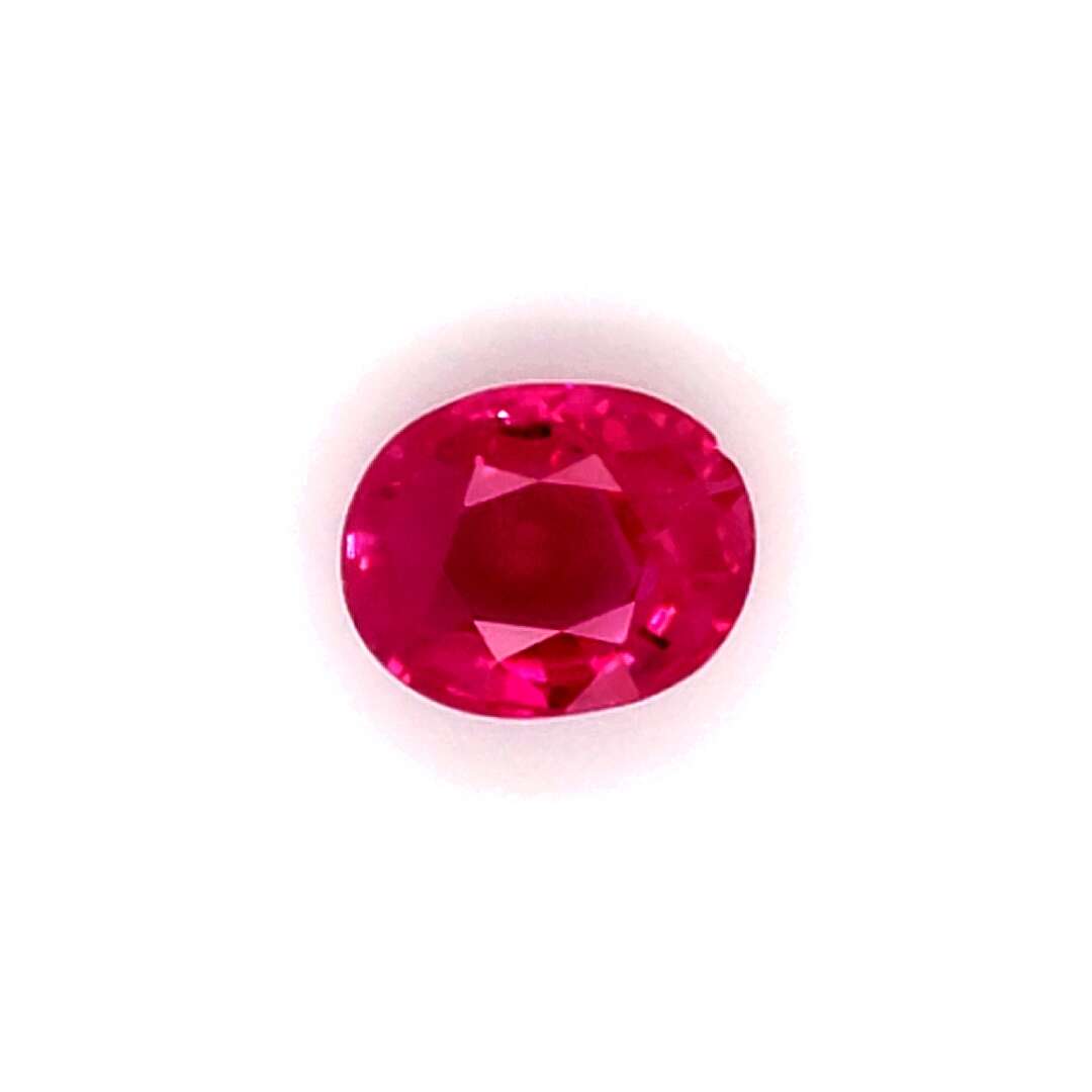 2.04 Carats Oval Cut Heat Pinkish-Red Ruby Loose Gemstone Showcase