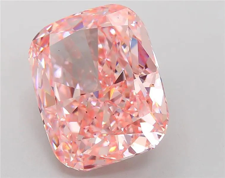 12.03ct Cushion brilliant Lab Grown Diamond (Colour Fancy Vivid Pink, Clarity VS1, IGI Certified)