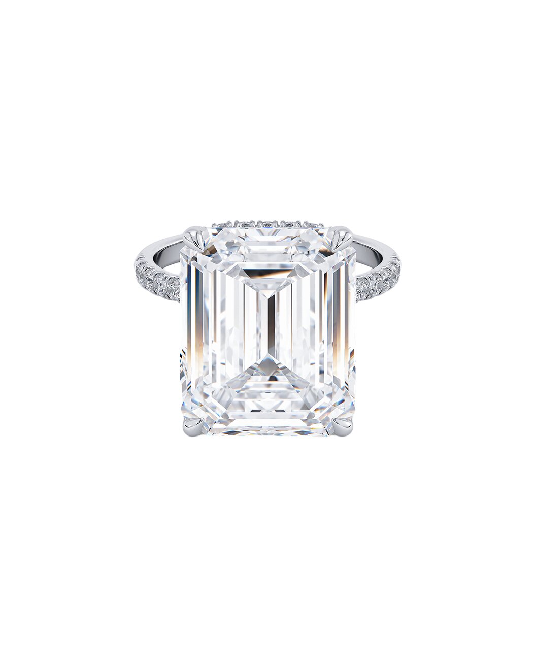 Lorii 11 Carat Emerald Cut Lab Grown Diamond Engagement Ring in