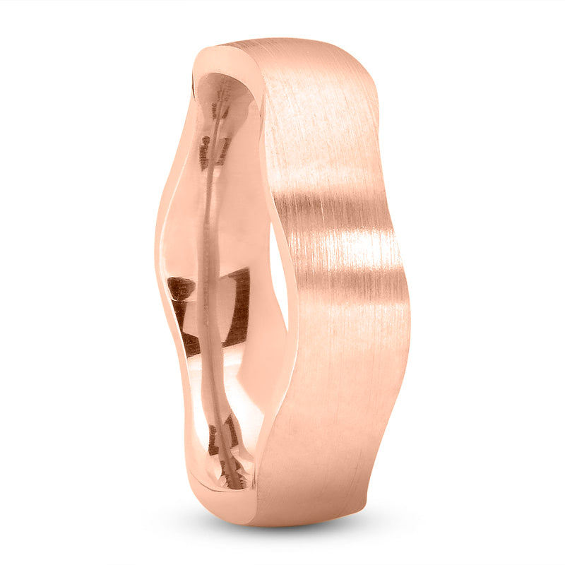 Aadne Size 8- 12 Men's Band in 14k Rose Gold TOP