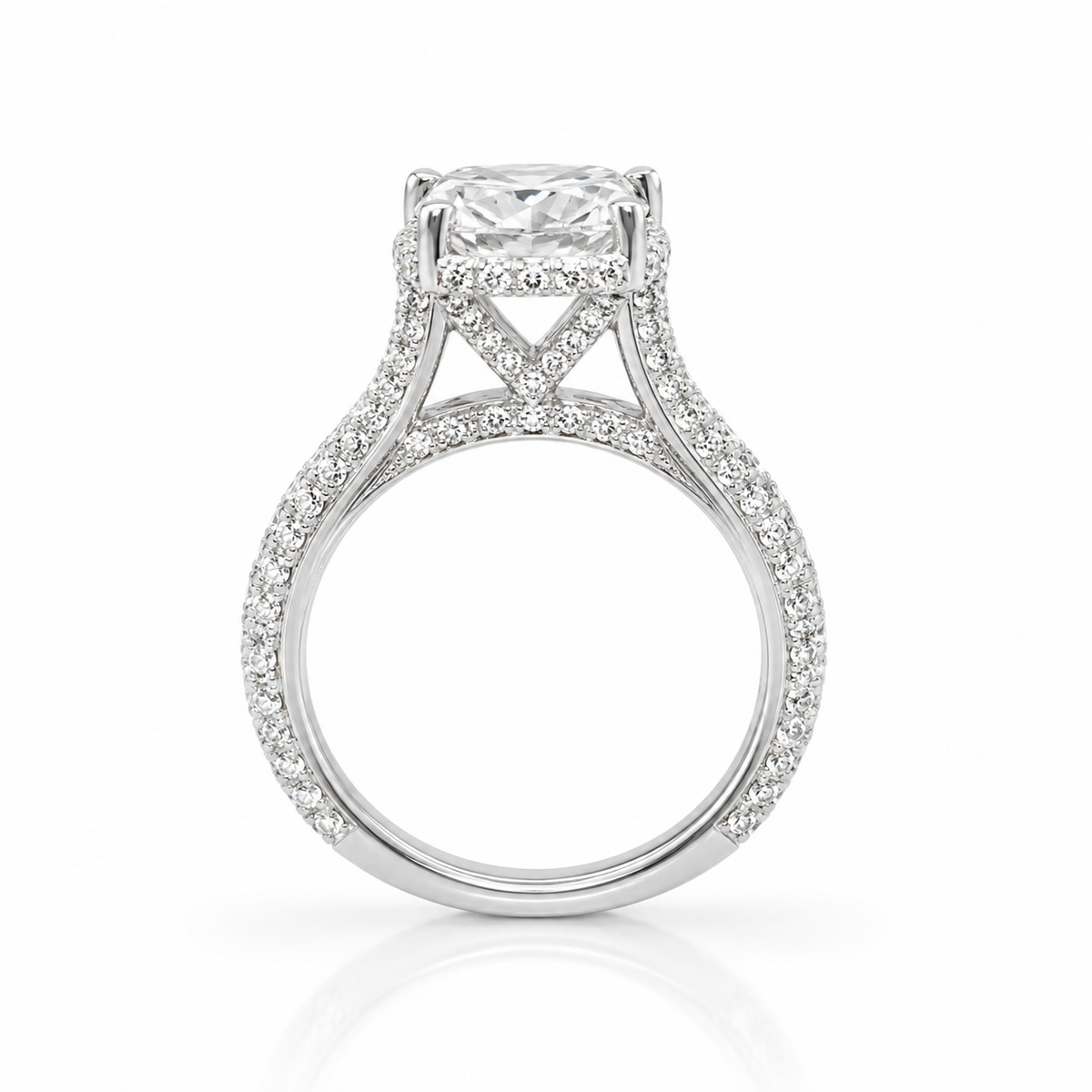 Lucaira 7 Carat Round Brilliant Cut Lab Grown Diamond Ring in 18k White Gold