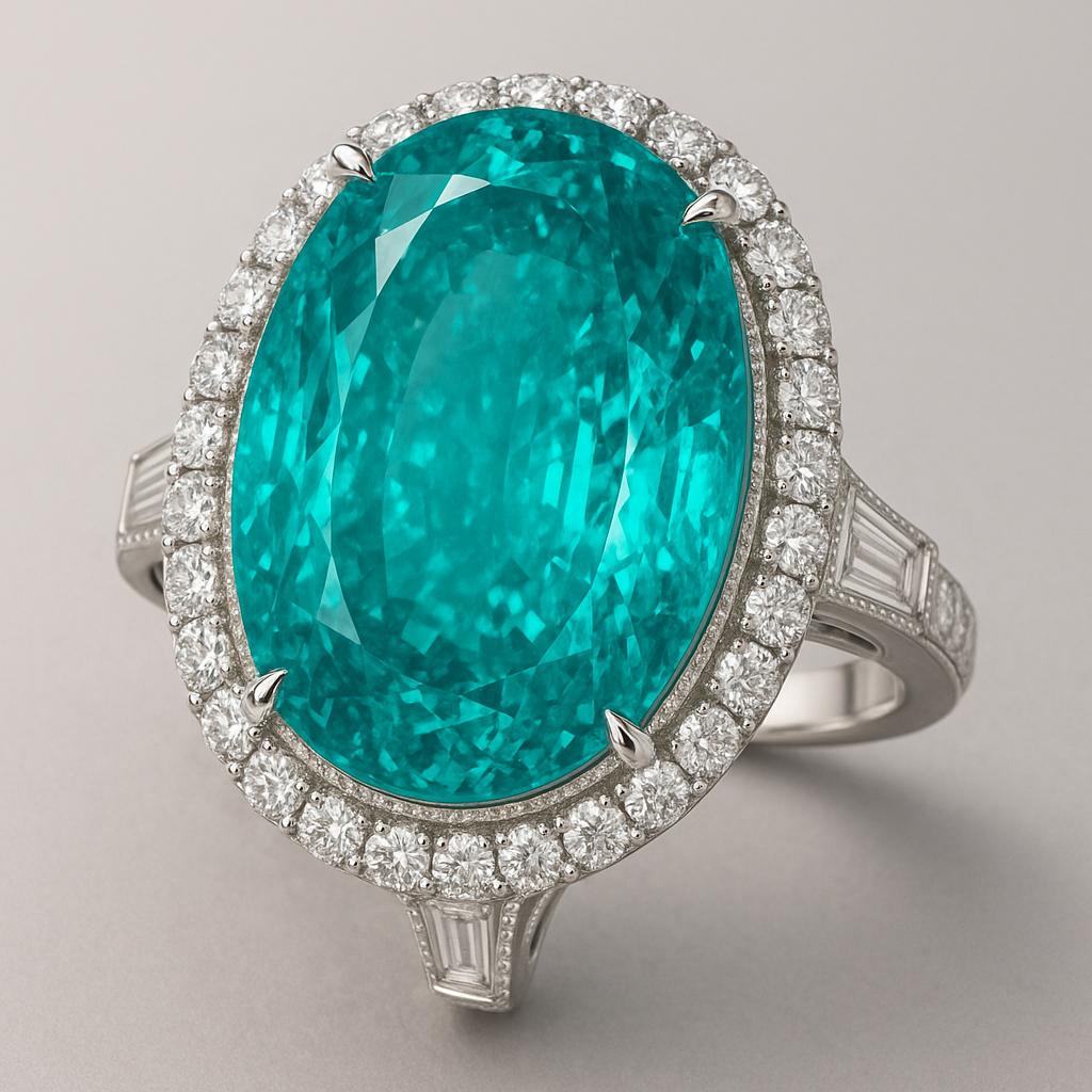 Custom Made Ring for 32 Carat Oval