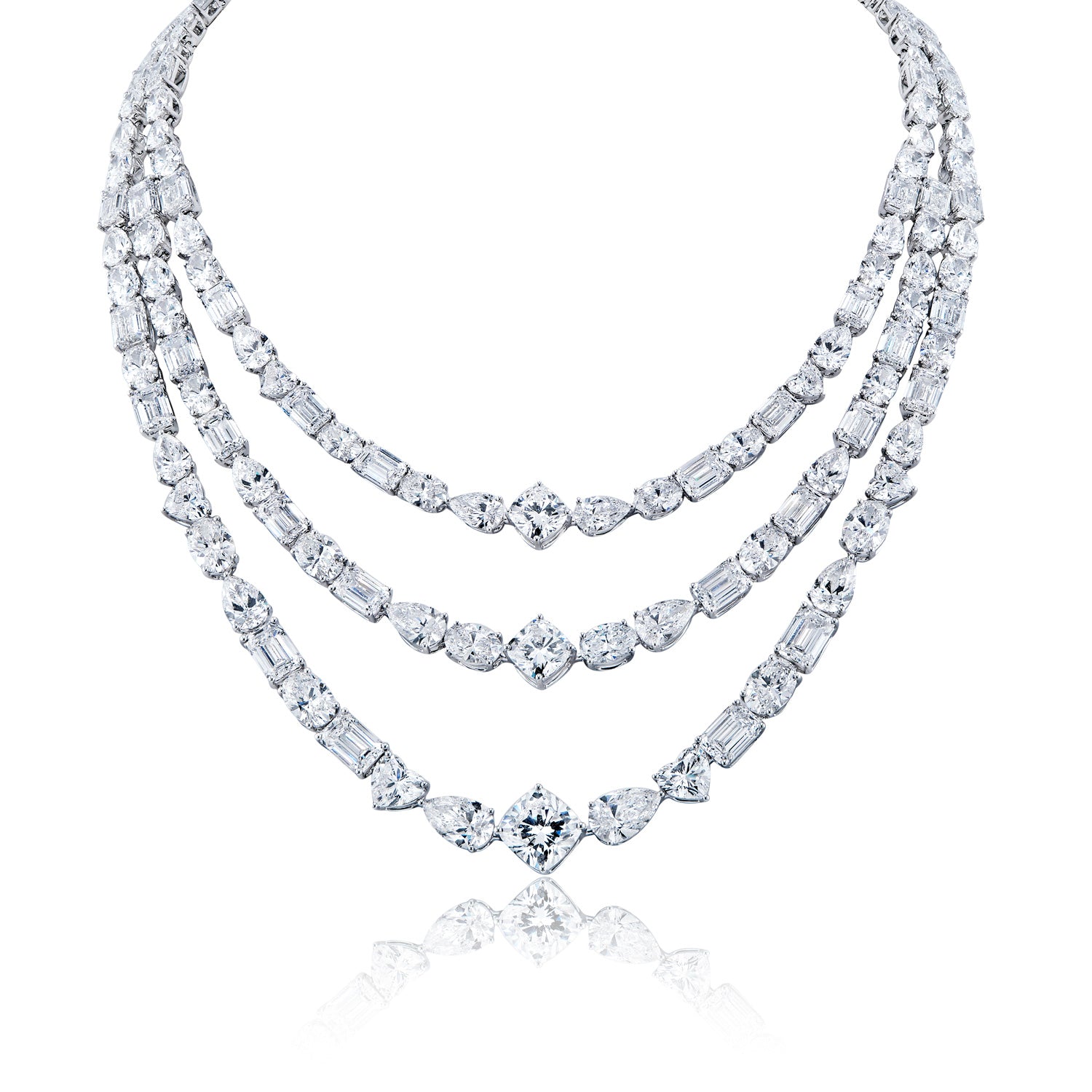 Libi Carat Lab-Grown Diamond 3-Strand Necklace – Nekta New York