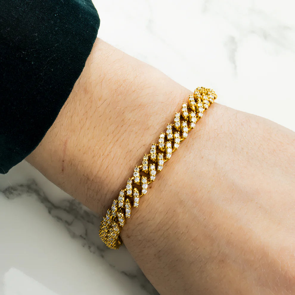 Jenesis 5.58 Carat Round Diamond Cuban Link Bracelet