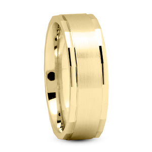 Bennett Men's Wedding Ring in 18k Yellow Gold