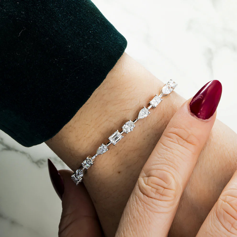 Lasya 7 Carat Combine Mix Shape Lab Grown Diamond Satellite Bracelet