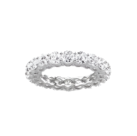 Leda 7 Carat Round Cut Lab Grown Diamond Eternity Band