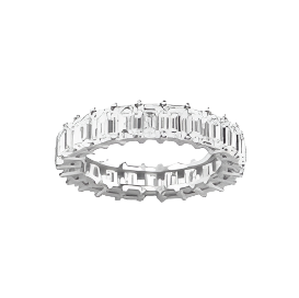 Ledah 12 Carat Emerald Cut Lab Grown Diamond Eternity Band