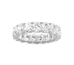 Leea 13 Carat Oval Cut Lab Grown Diamond Eternity Band U-Prong