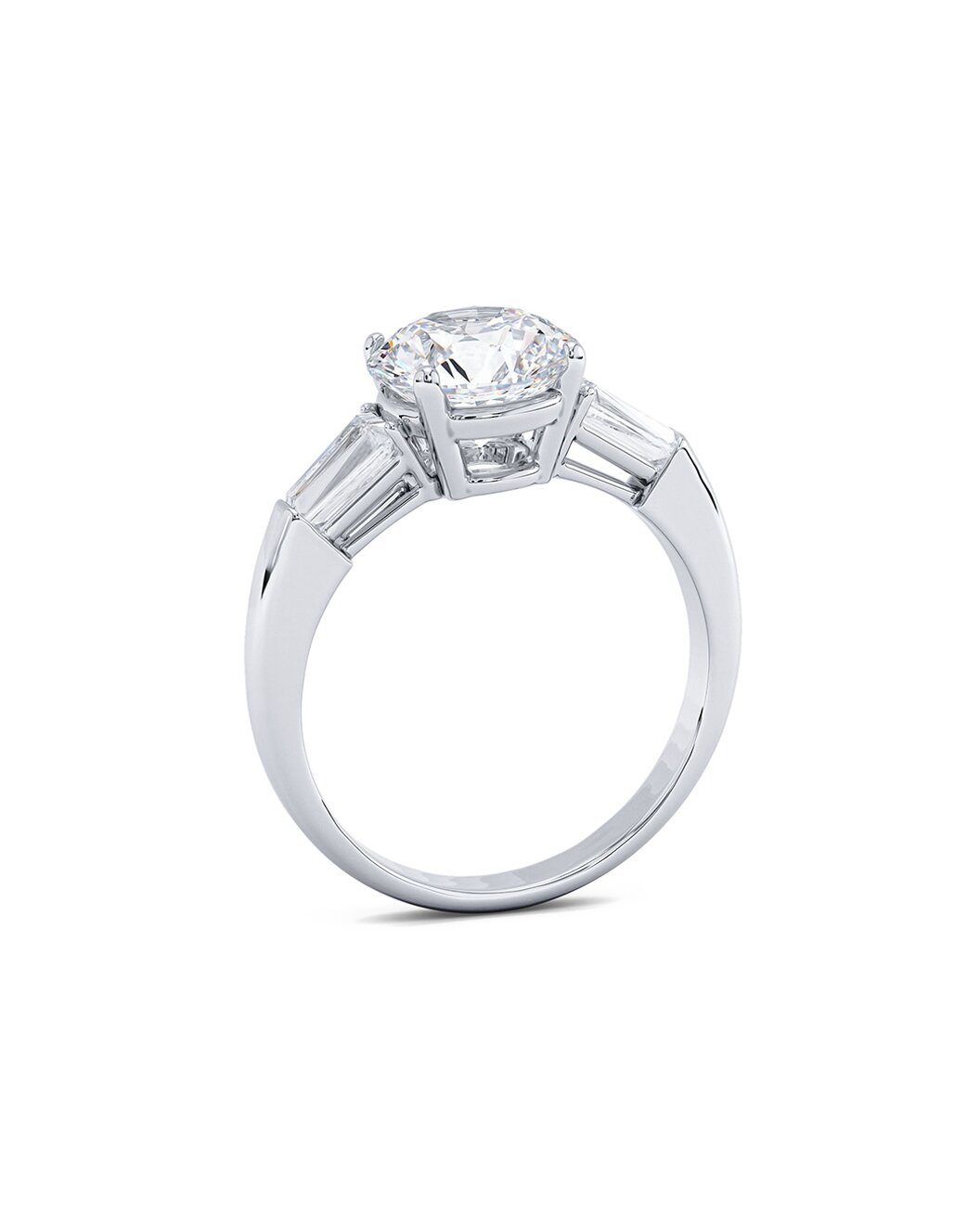 Lilae 2.30 Carat Round Cut Lab Grown Diamond Engagement Ring in 14k White Gold Side