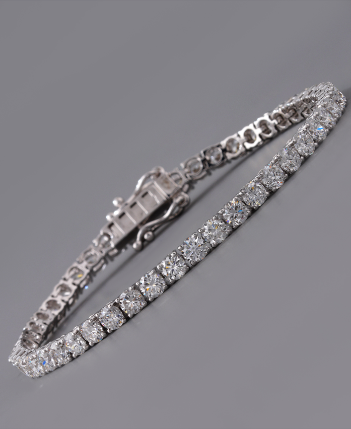 white lily diamonds Lilybelle 9 Carat Round Cut Lab Grown Diamond Bracelet In 14k White Gold - Bracelet - Diamond Atelier