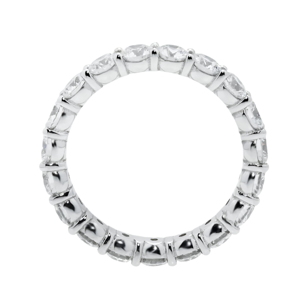 Liosha 3 Carat Round Cut Lab Grown Diamond Eternity Ring Side