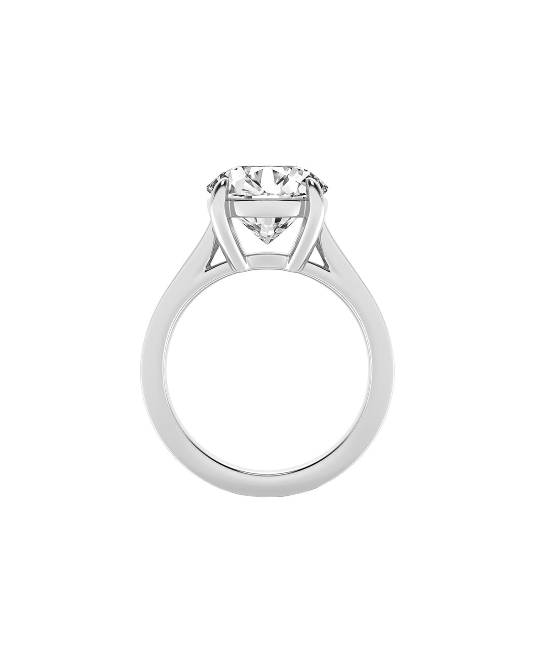 Diamond ring on a white background side