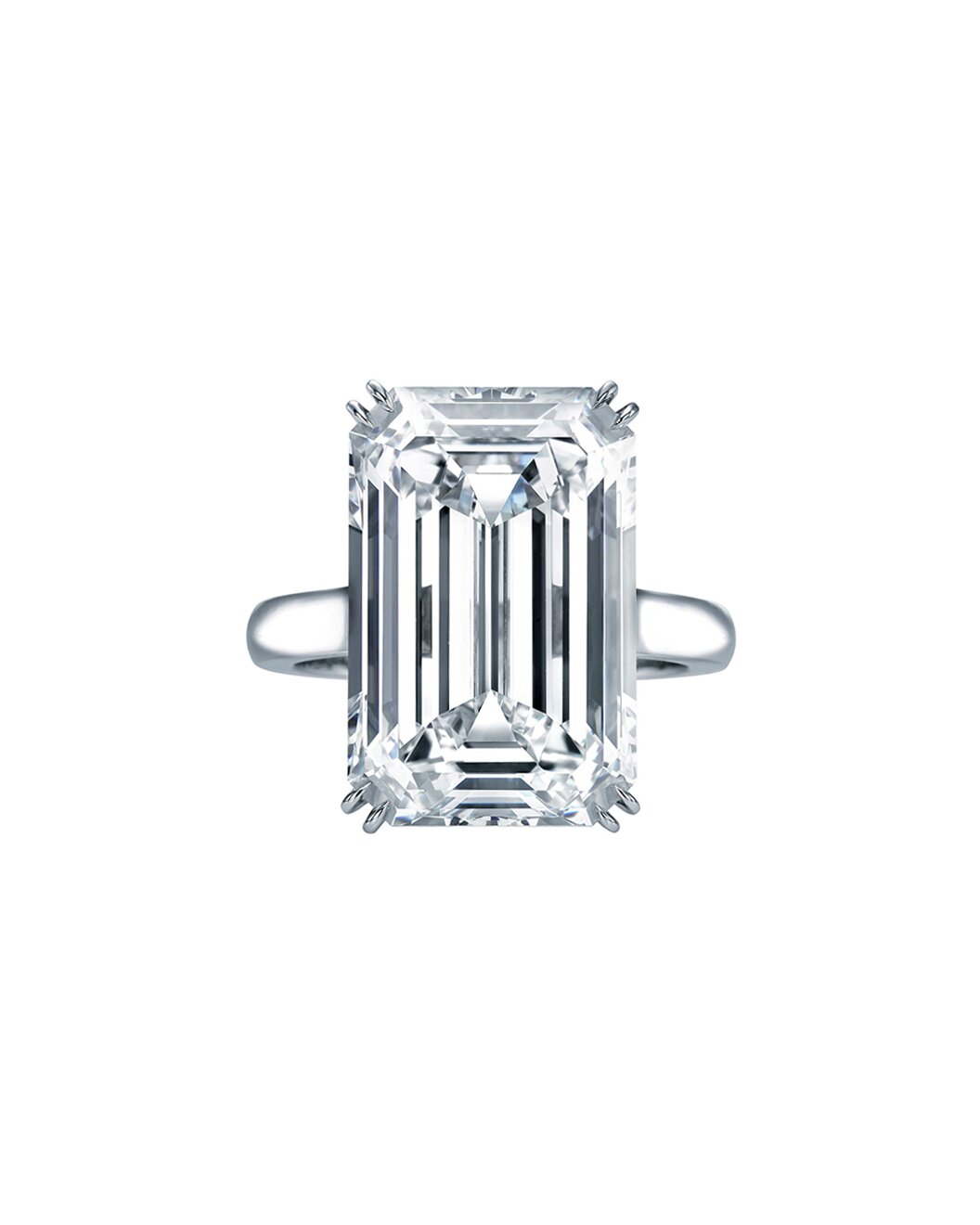 Lorry 10 Carat Emerald Cut Lab Grown Diamond Engagement Ring in