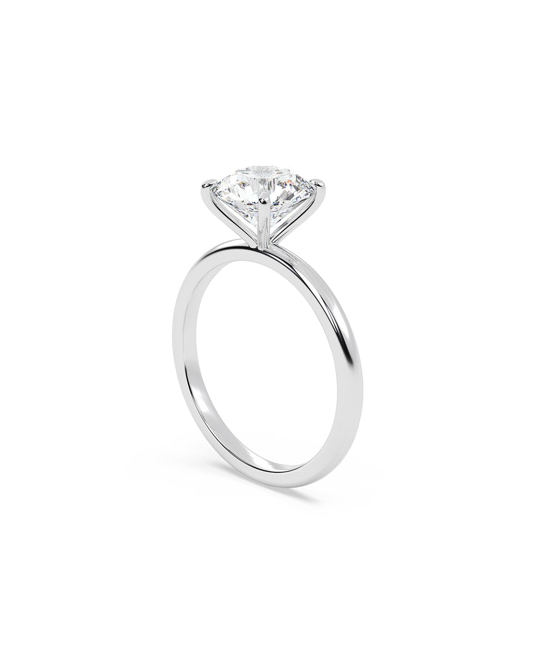Lucira 2.00 Carat Round Cut Lab Grown Diamond Engagement Ring in 14k White Gold - Side