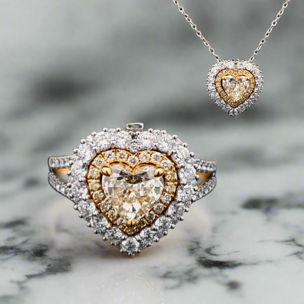 Mckinley Carat Heart Shape Diamond Engagement Ring in 14k Yellow