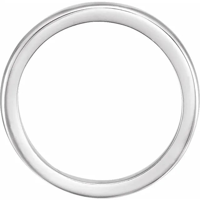 14k White Gold ring on a white background