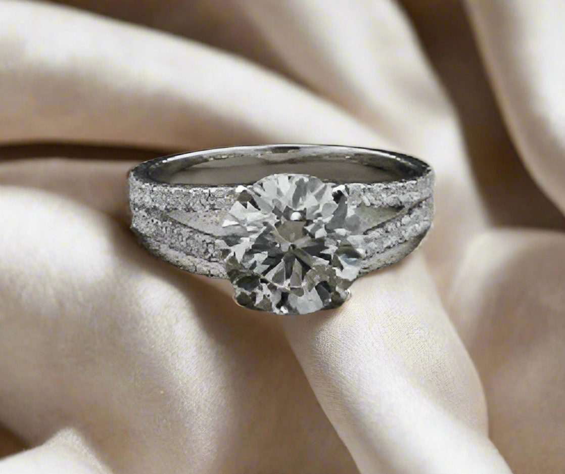 Lauriane Carat Round Cut Lab Grown Diamond Three Stone Double