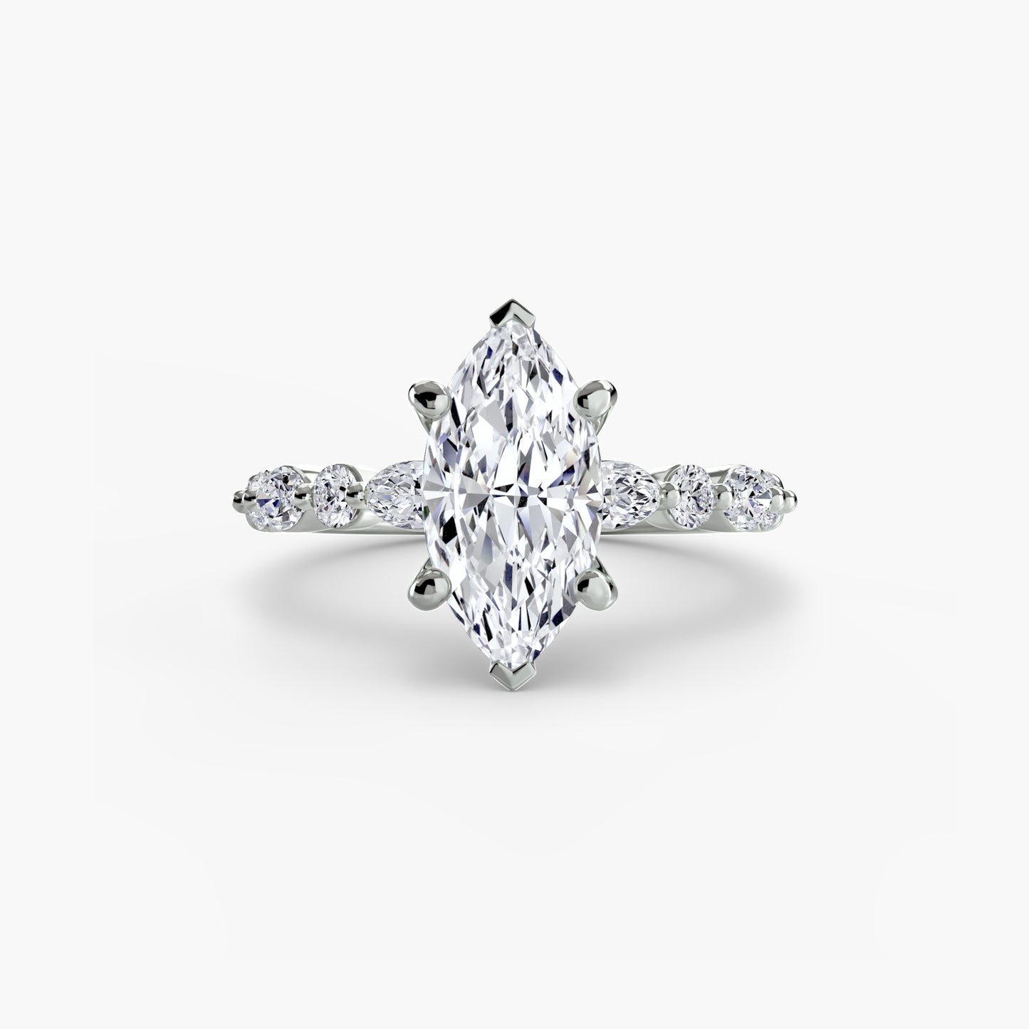 Lab Grown Diamond Engagement Solitaire with Single Prong Band