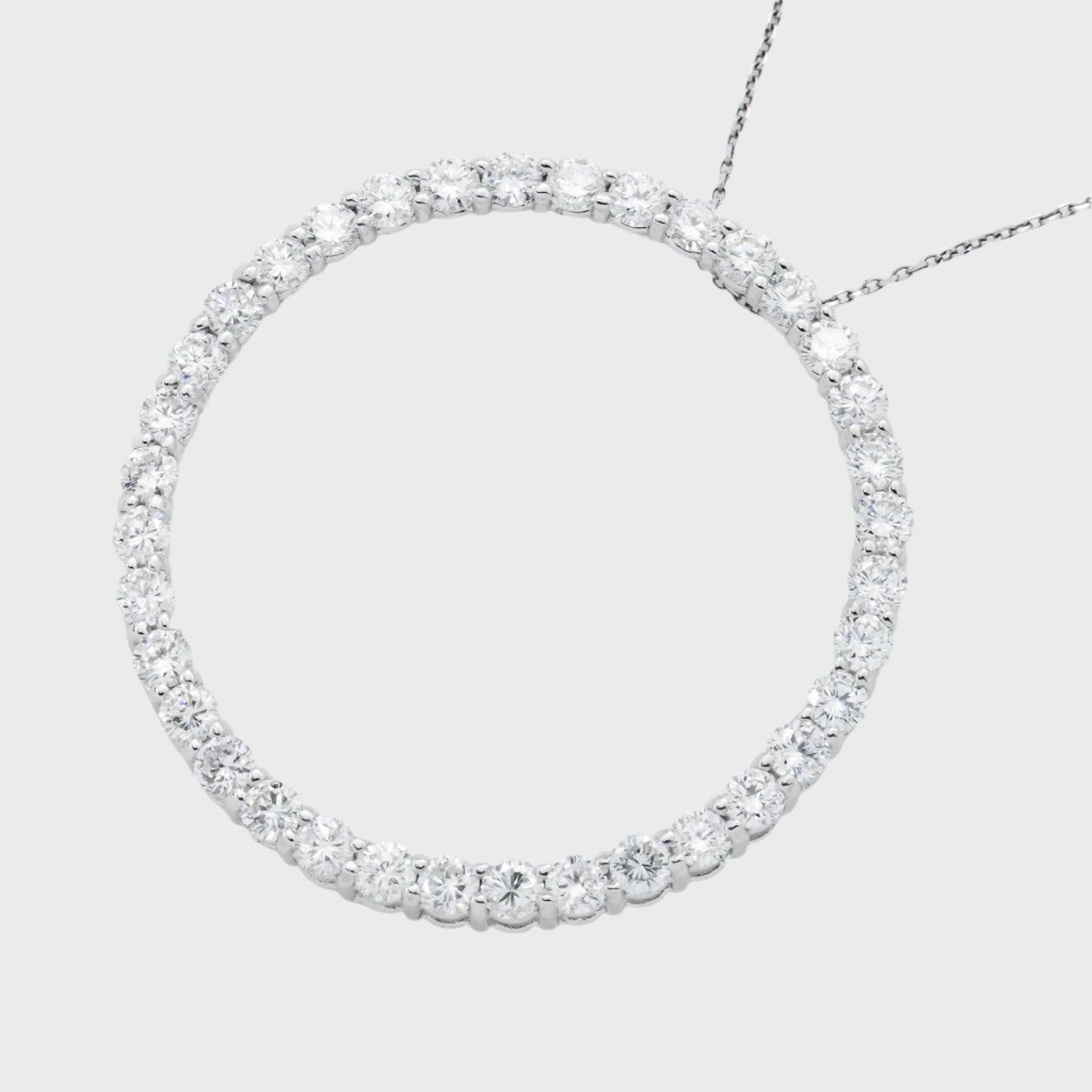 Zaria 6 Carat Round Diamond Karma Circle Necklace