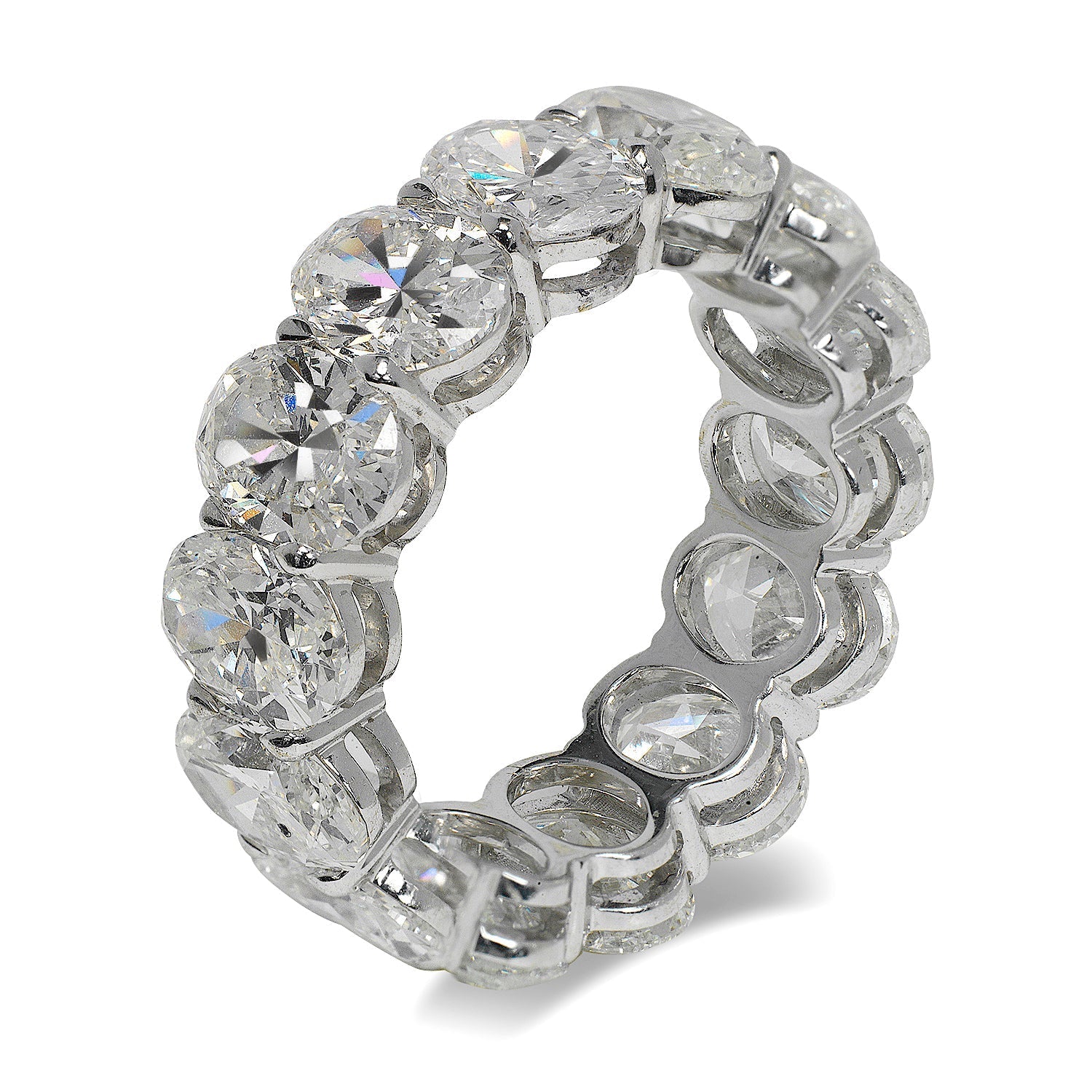 11-Carat Oval Cut Diamond Eternity Band in 18K White Gold – Nekta
