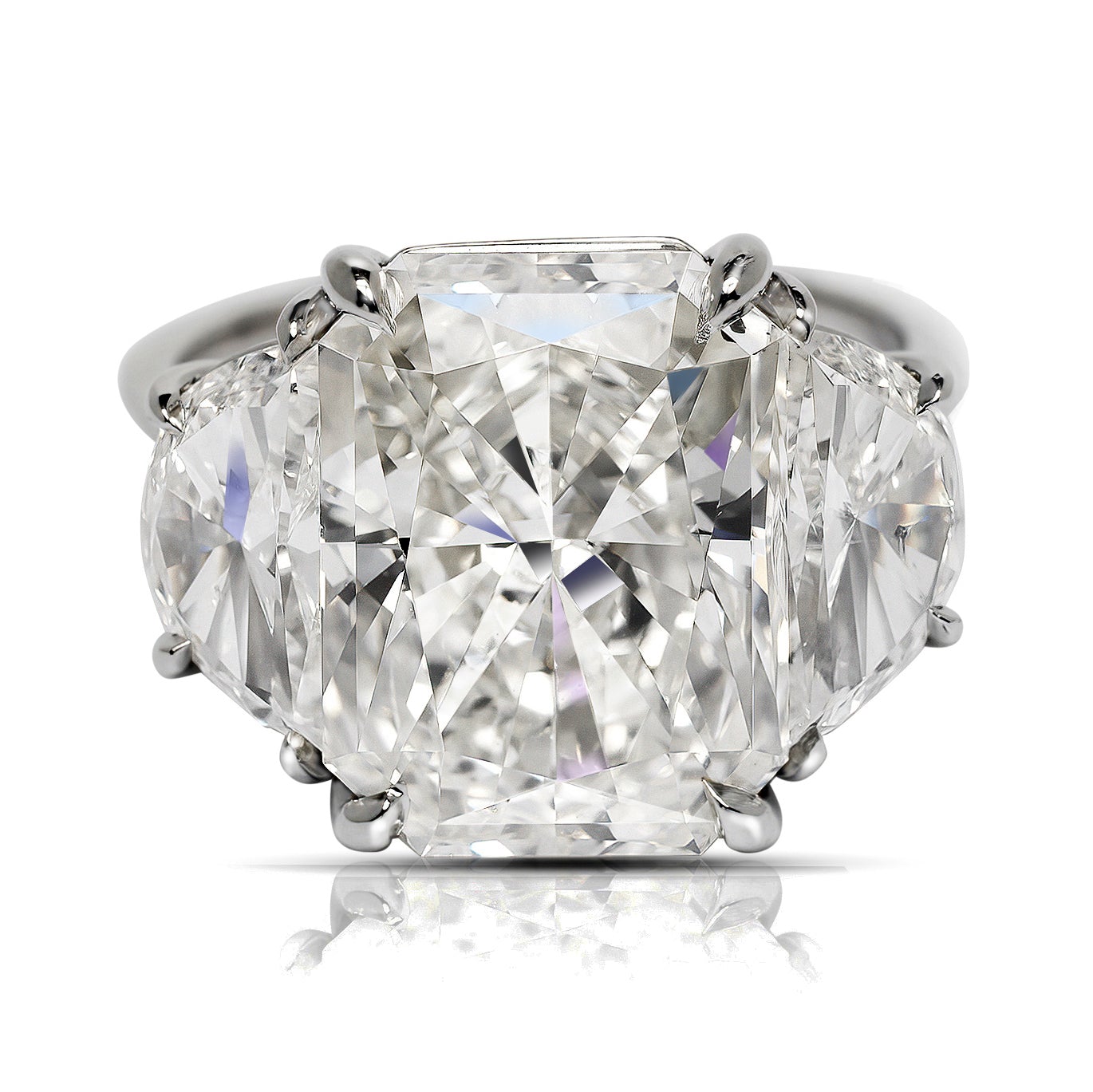 NOVA 11 CARAT RADIANT CUT K COLOR SI1 CLARITY DIAMOND ENGAGEMENT RING PLATINUM GIA CERTIFIED CT K SI1 BY MIKE NEKTA