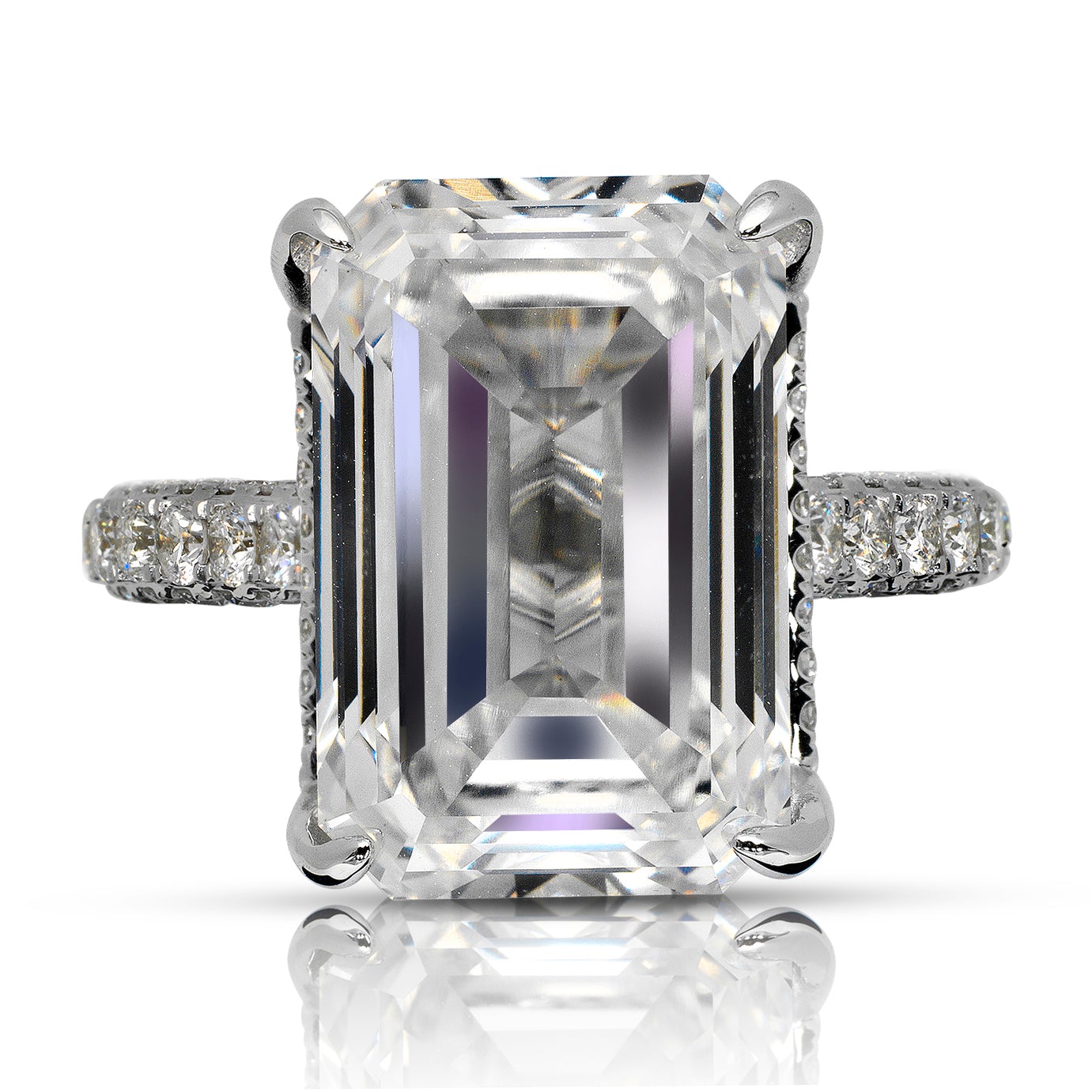 Alice 13 Carat Emerald Cut Diamond Engagement Ring – Nekta New York