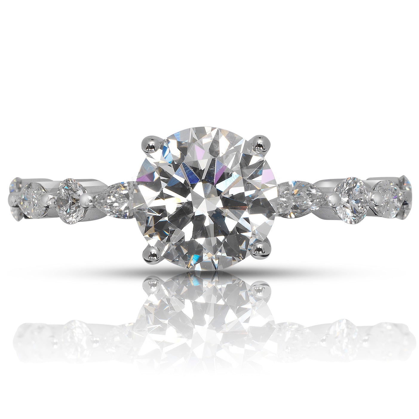 Helga Carat Round Cut Diamond Engagement Ring – Nekta New York