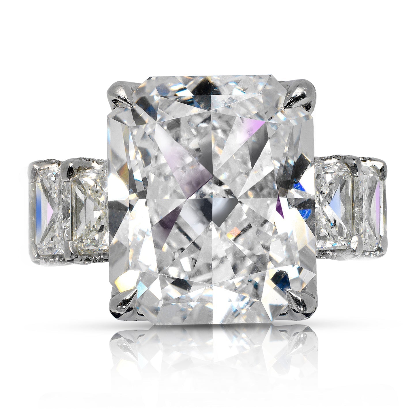 ALIX 25 CARAT RADIANT CUT E COLOR VVS2 CLARITY DIAMOND ENGAGEMENT RING PLATINUM GIA CERTIFIED 15 CT E VVS2 BY MIKE NEKTA