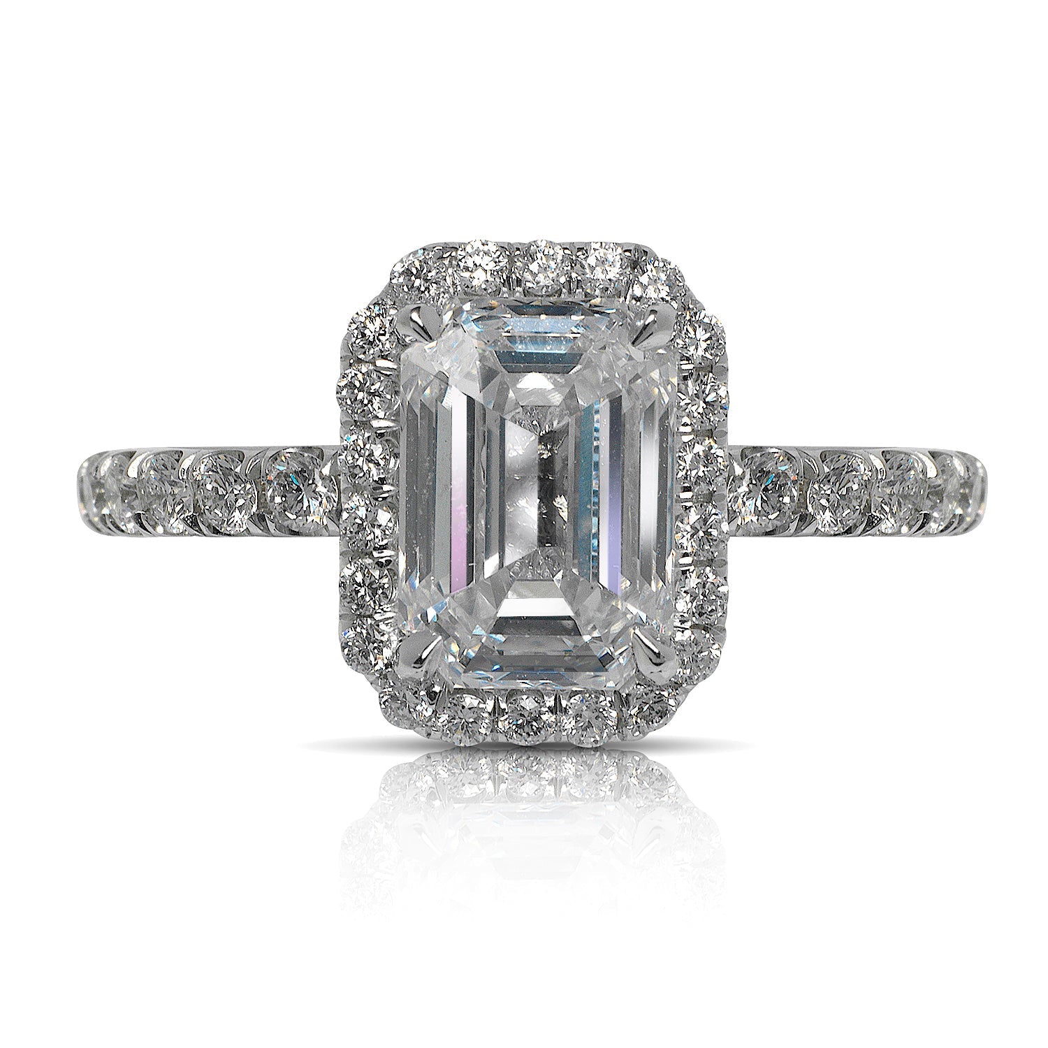 Ife Carat Emerald Cut Diamond Halo Engagement Ring – Nekta New York