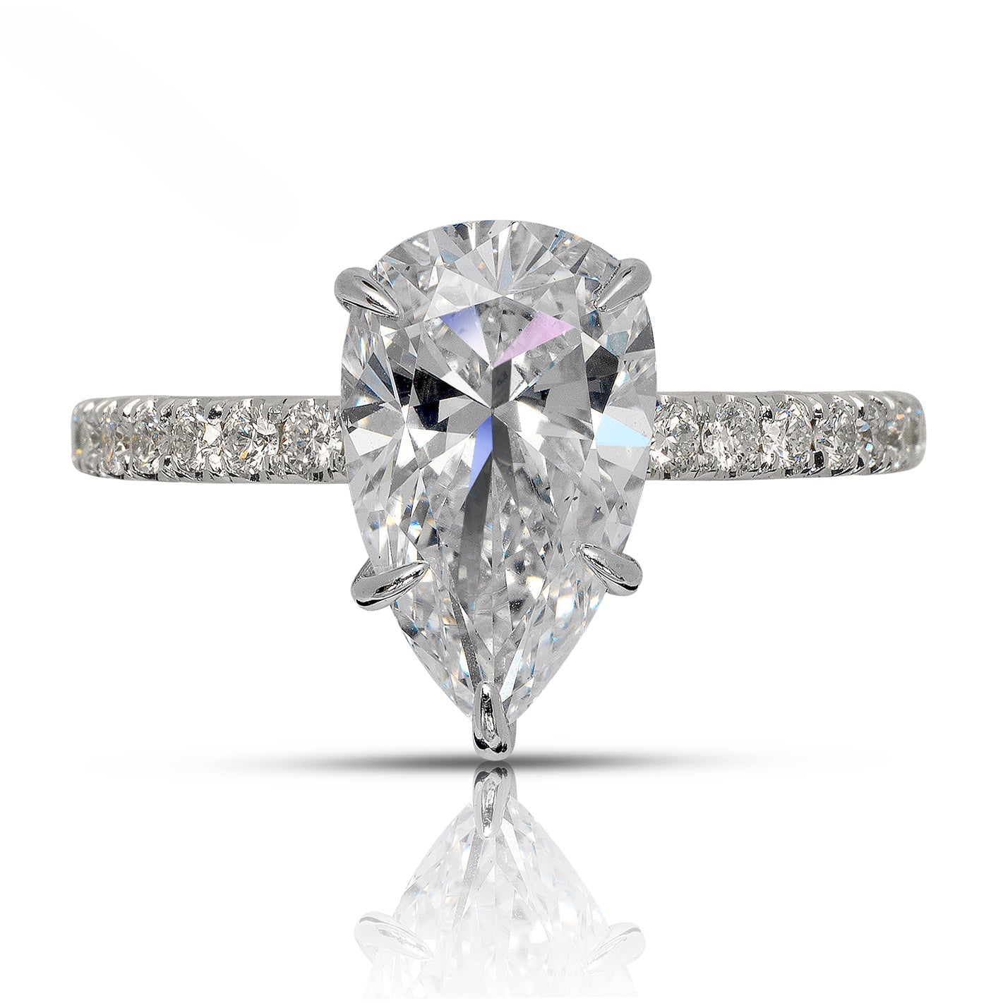 Nashi 3-Carat Pear Shape Diamond Engagement Ring – Nekta New York
