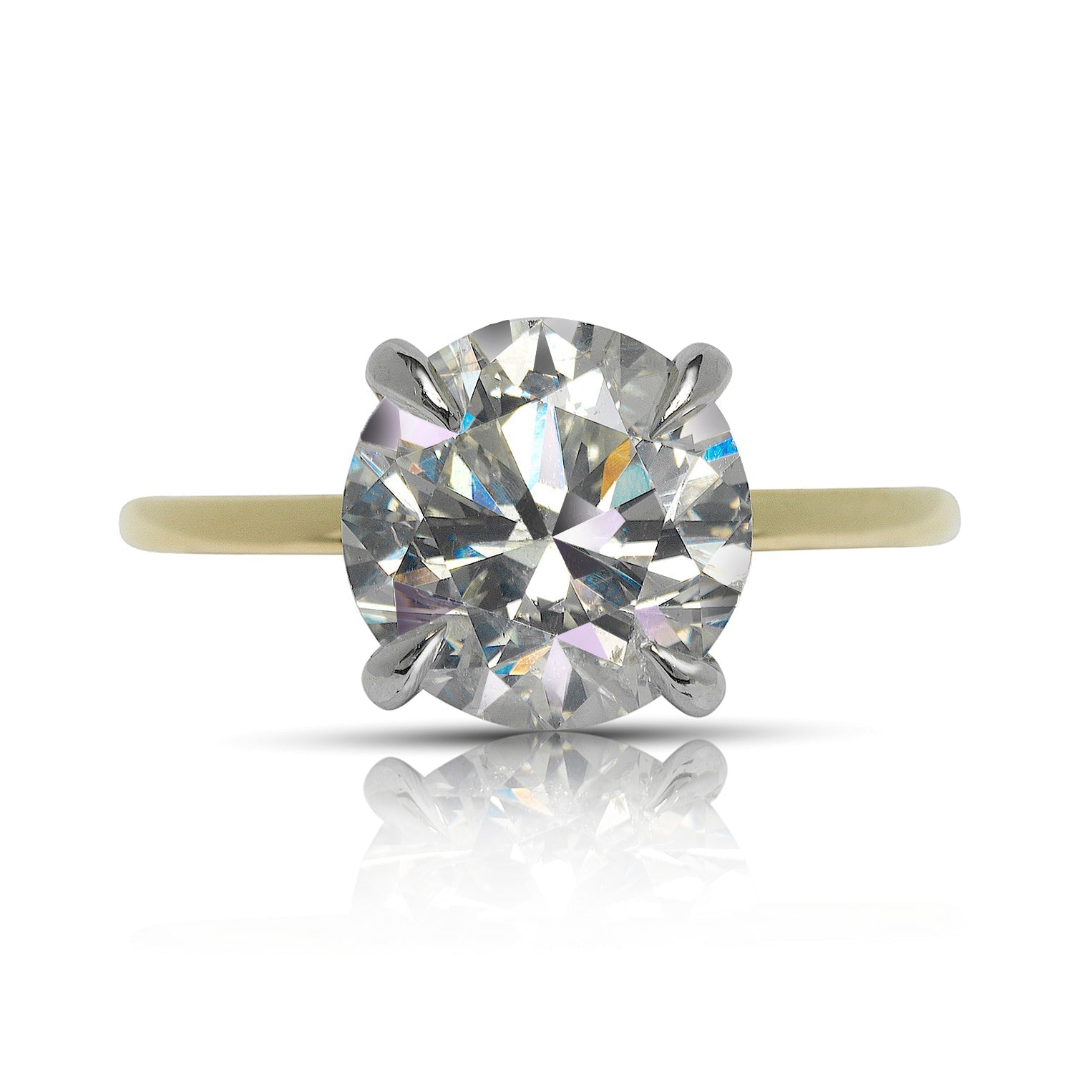 Mina 3-Carat Round Cut H Color Solitaire Ring – Nekta New York