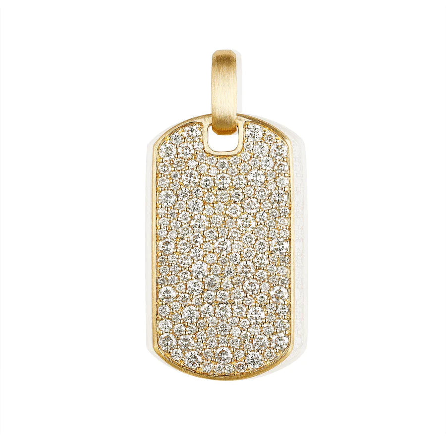 Unique Diamond Dog Tag Pendant Nekta New York
