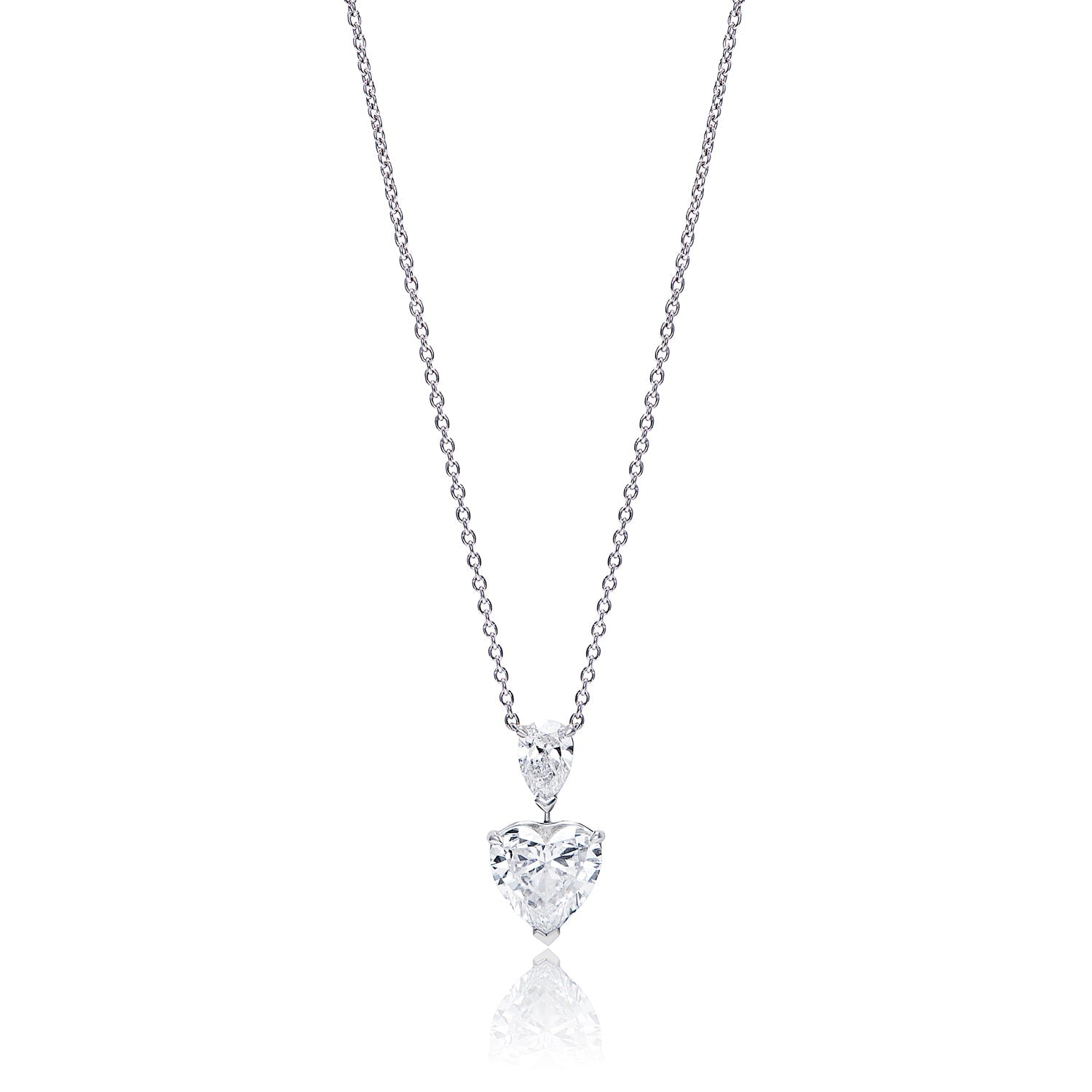 Thalia Carat Heart Shape VS1 Diamond Pendant Necklace in Platinum For GIA By Mike Nekta