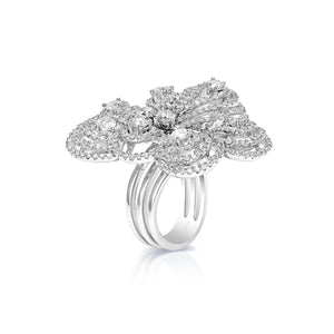 Alani 3 Carat Earth Mined Round Brilliant Diamond Cocktail Ring Side View