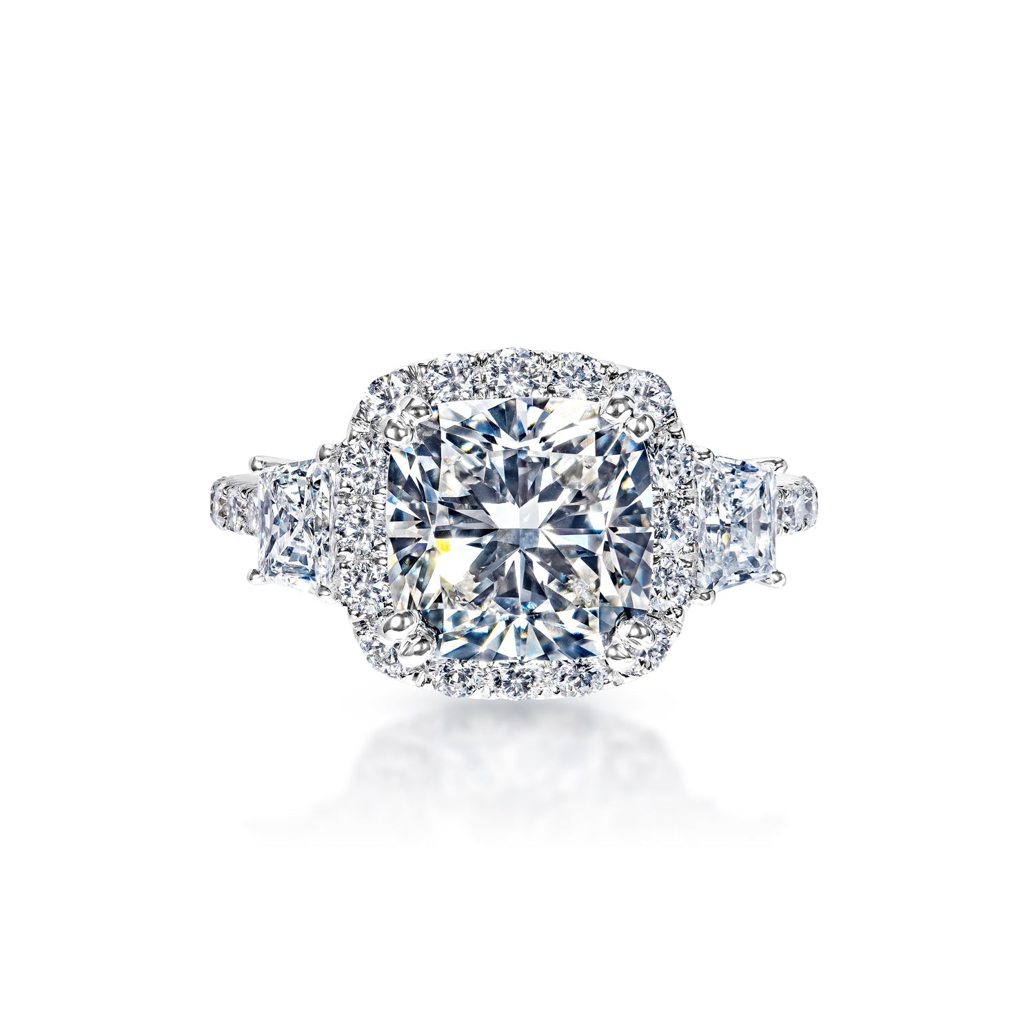 Lapsi 5-Carat Cushion Cut Lab-Grown Diamond Halo Ring – Nekta New York