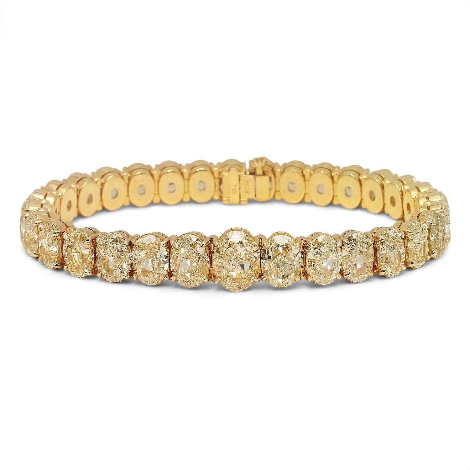 Wimbledon 42-Carat Fancy Yellow Diamond Tennis Bracelet in 18K
