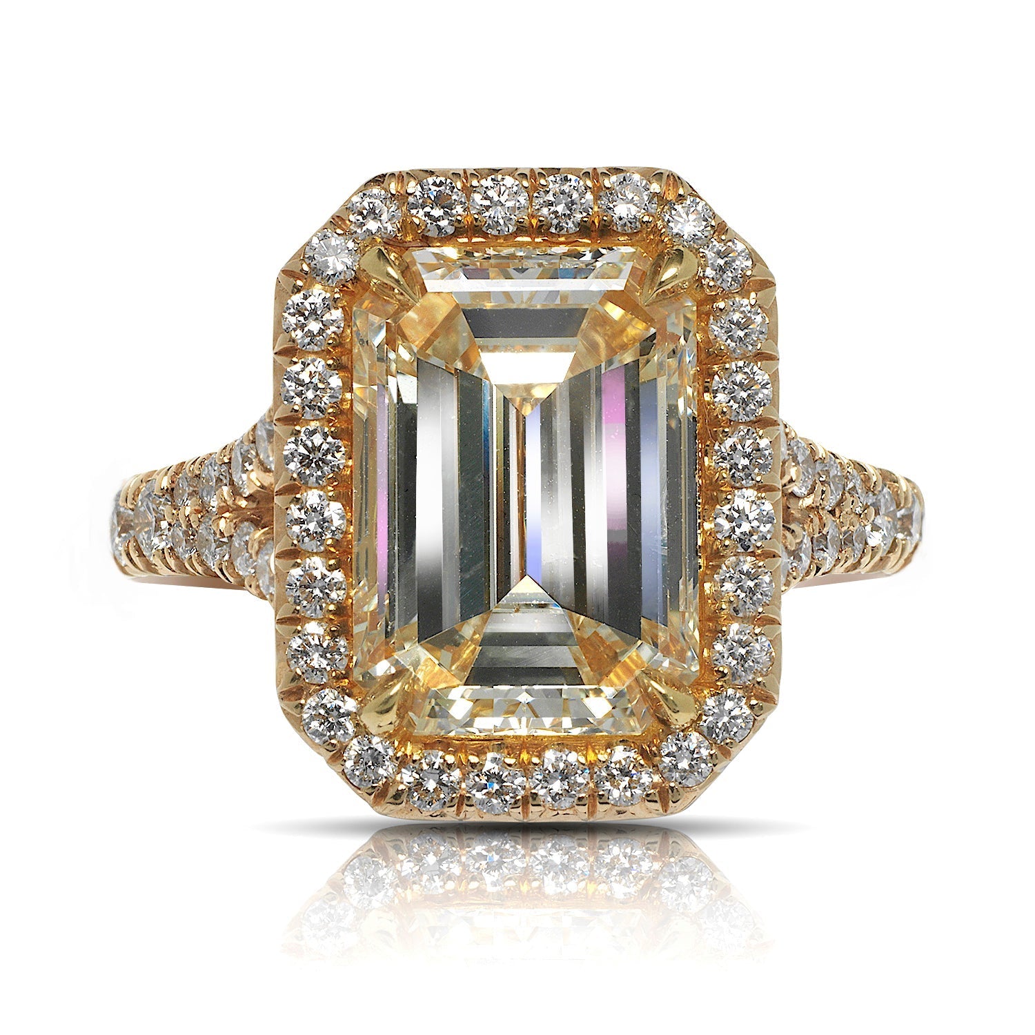 Olga 5-Carat Emerald Cut Diamond Engagement Ring – Nekta New York