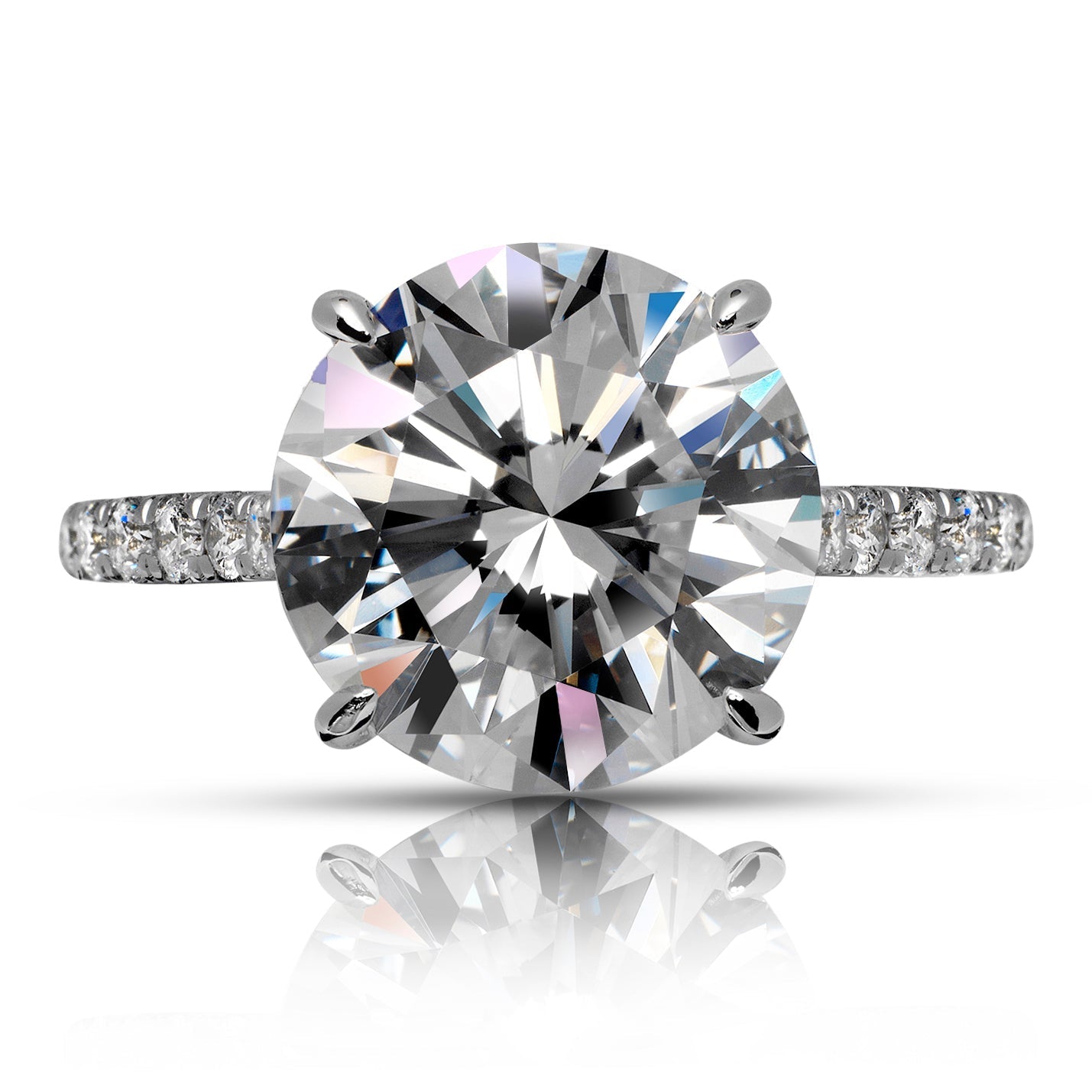 MICOLA CARAT ROUND CUT E COLOR VS1 CLARITY DIAMOND ENGAGEMENT RING 18K WHITE GOLD GIA CERTIFIED CT E VS1 BY MIKE NEKTA