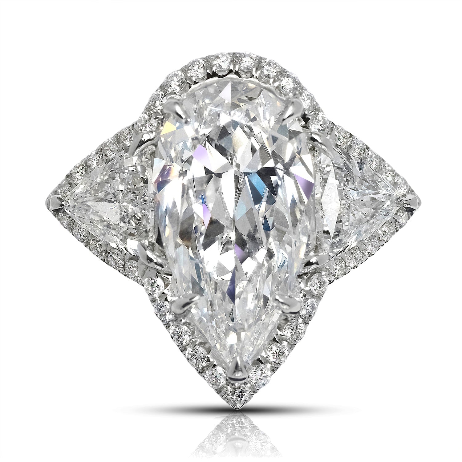 Lily Carat Pear Shape E Color Diamond Engagement Ring – Nekta