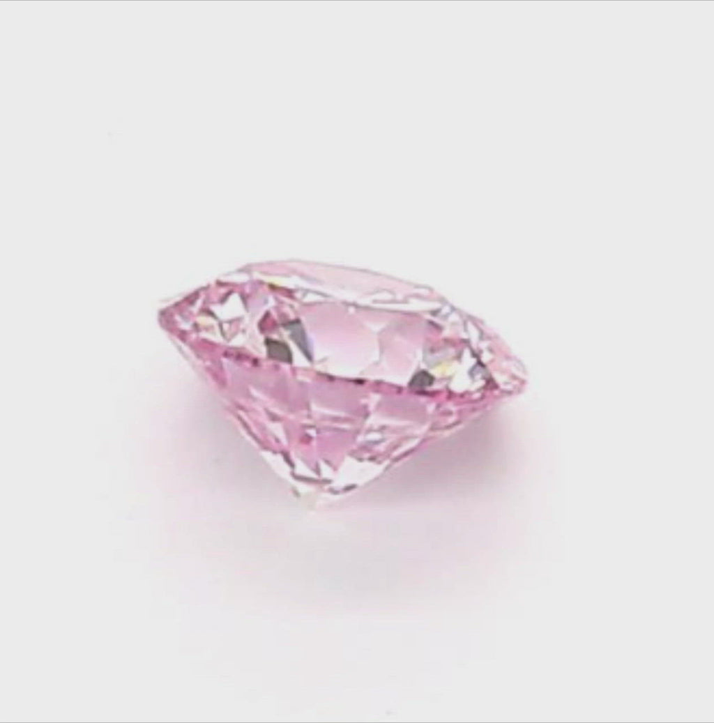 Fancy Light Pink Argyle Diamond Round Shape .10 Carat  Full Video View