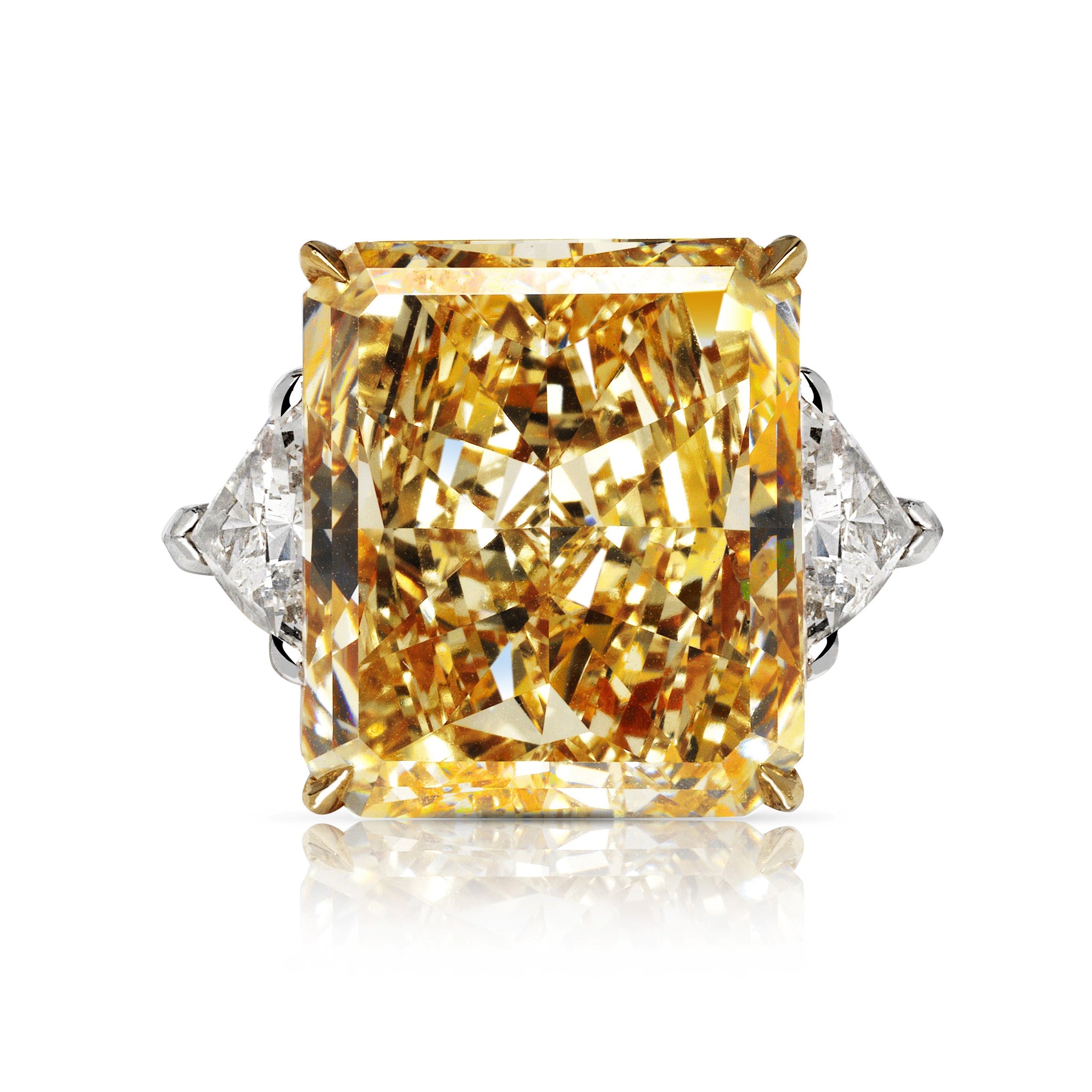 The Elegance of Verona: A Radiant Cut Fancy Yellow Diamond Ring by Mike Nekta