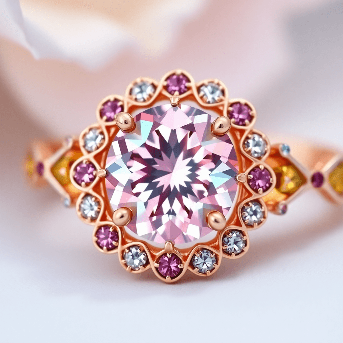 Pink Metas Mixing Metals and Gemstones: Chic Ways to Wear Pink Lab Grown Diamonds ...