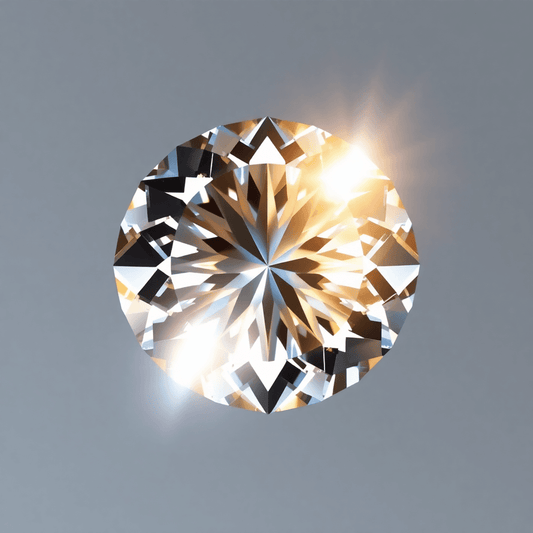 Close-up of a sparkling diamond split to show one half natural and the other half lab-grown, highlighting their brilliance and differences.