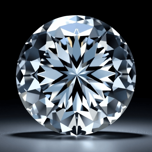 Close-up of a sparkling, flawless diamond with brilliant facets on a dark elegant background.