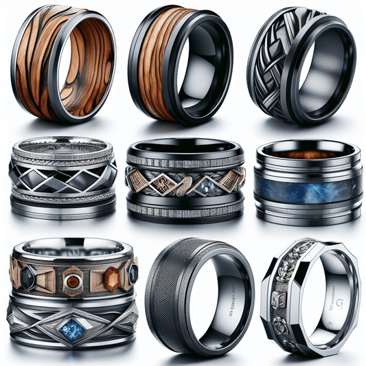 A sleek silver wedding band with a modern twist, minimalist style.
