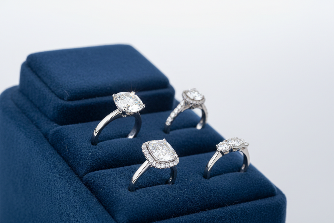 Selling the custom diamond rings to customer in New York