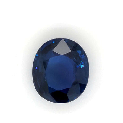 11.27 Carat Oval Cut Heat Royal Blue Sapphire Loose Gemstone GRS Front View
