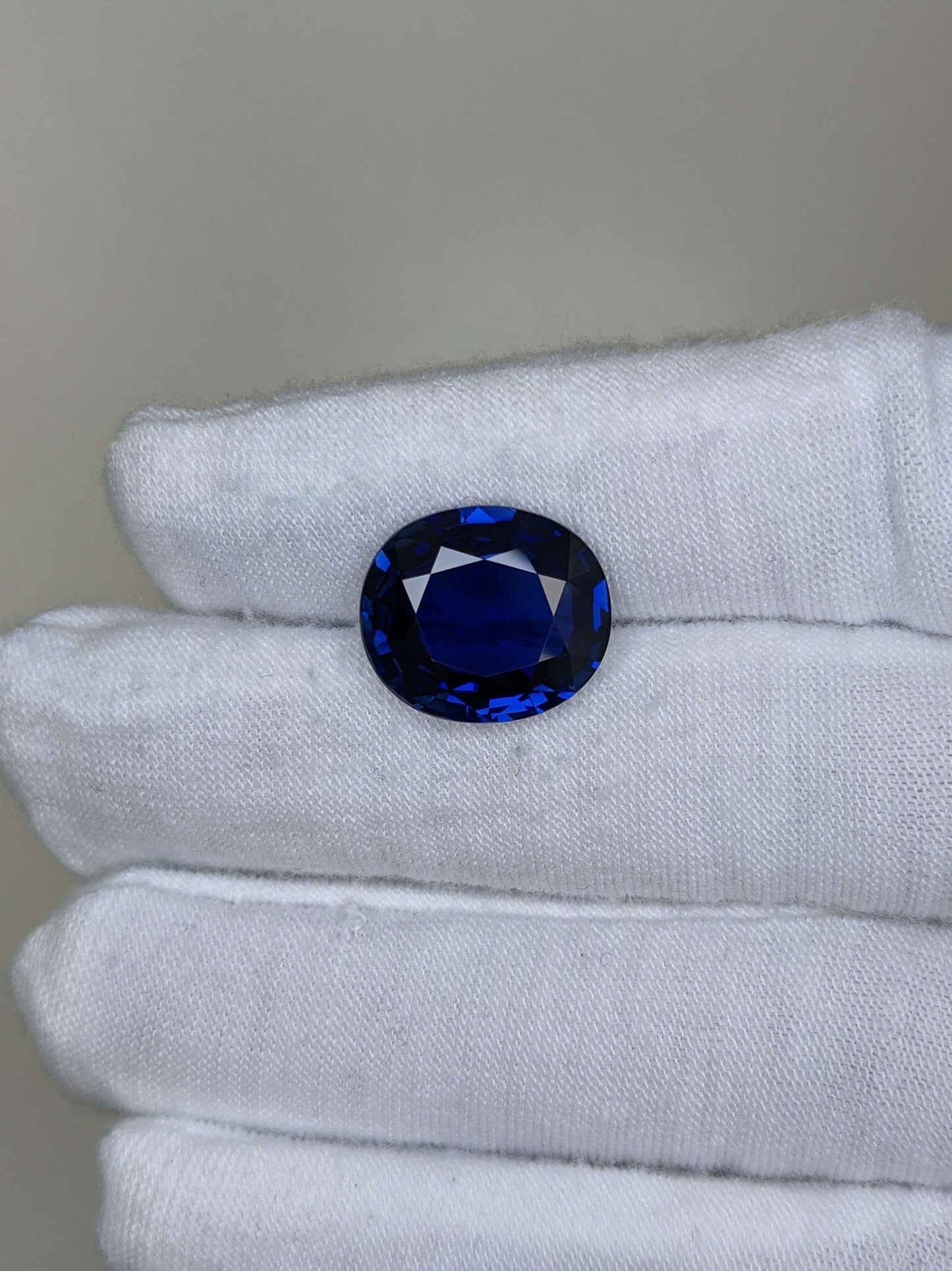 11.27 Carat Oval Cut Heat Royal Blue Sapphire Loose Gemstone GRS On Hand